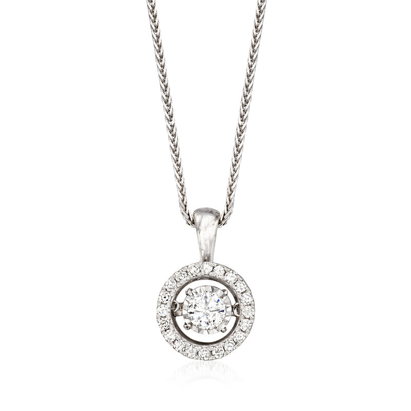 C. 2000 Vintage .60 ct. t.w. Diamond Pendant Necklace in 14kt White Gold image number 0