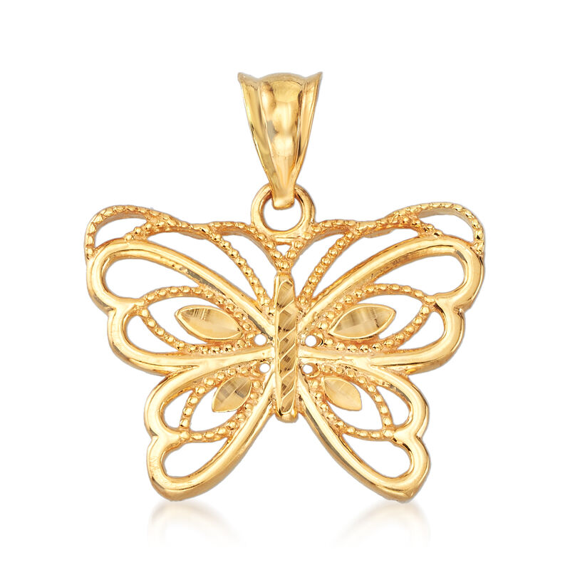 22kt Yellow Gold Butterfly Pendant image number 0