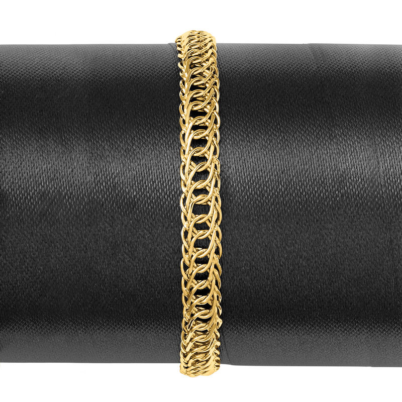 14kt Yellow Gold Double-Oval Link Bracelet image number 3