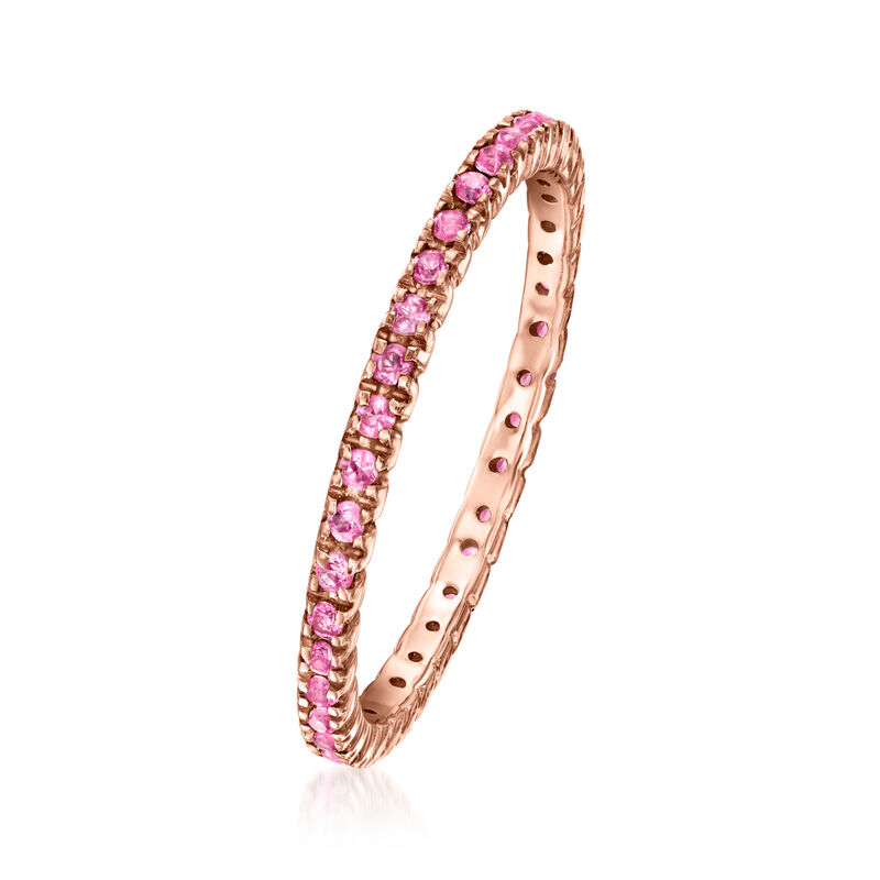 .30 ct. t.w. Pink Sapphire Eternity Band in 14kt Rose Gold image number 2