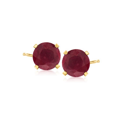 4.90 ct. t.w. Ruby Martini Stud Earrings in 14kt Yellow Gold