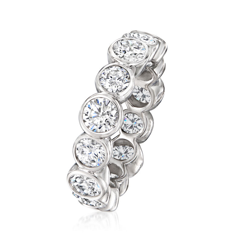 4.00 ct. t.w. CZ Eternity Band in Sterling Silver image number 2