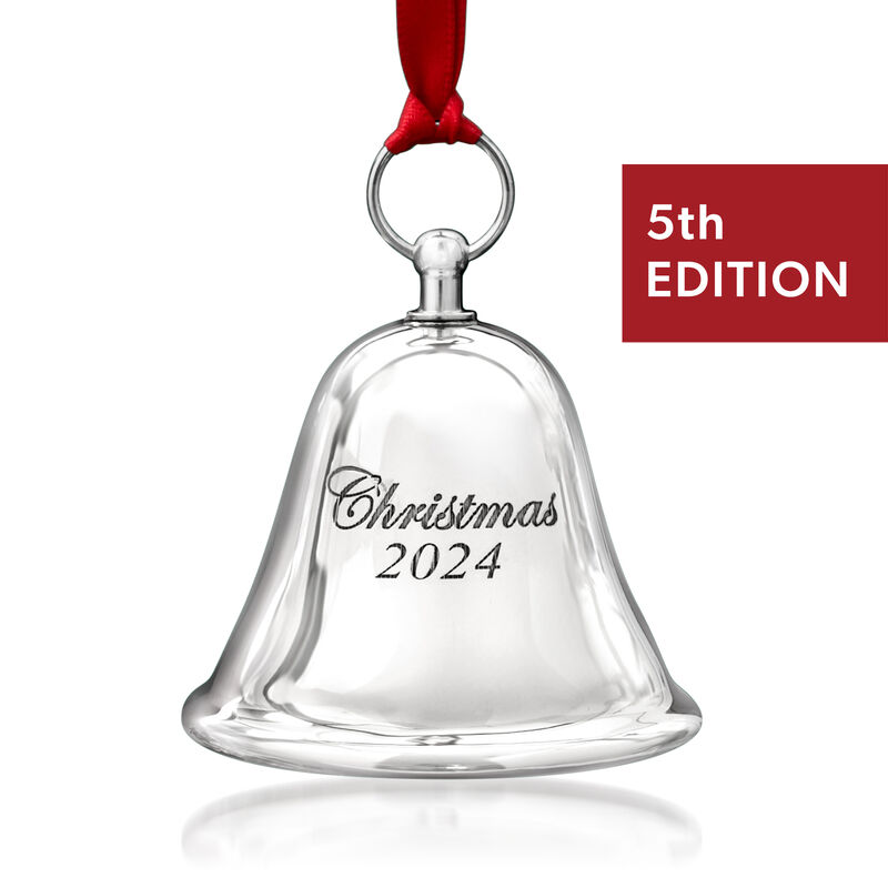 Gorham 2024 Annual Sterling Silver Christmas Bell Ornament - 5th Edition image number 0