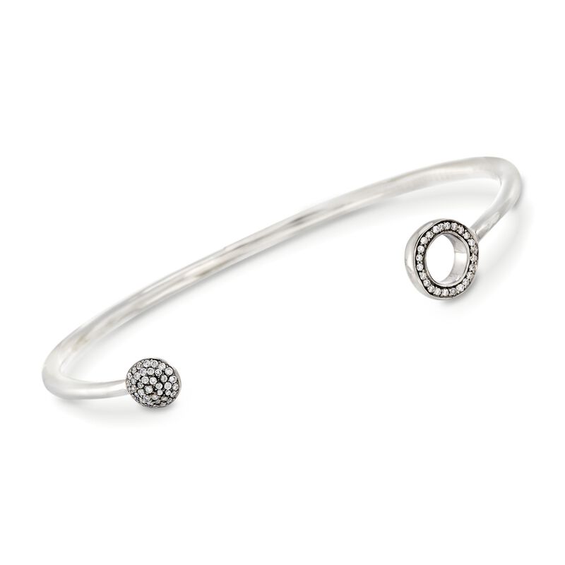 C. 2013 Ippolita &quot;Paparazzi&quot; .27 ct. t.w. Diamond Open Cuff Bracelet in Sterling Silver. 7&quot; image number 0