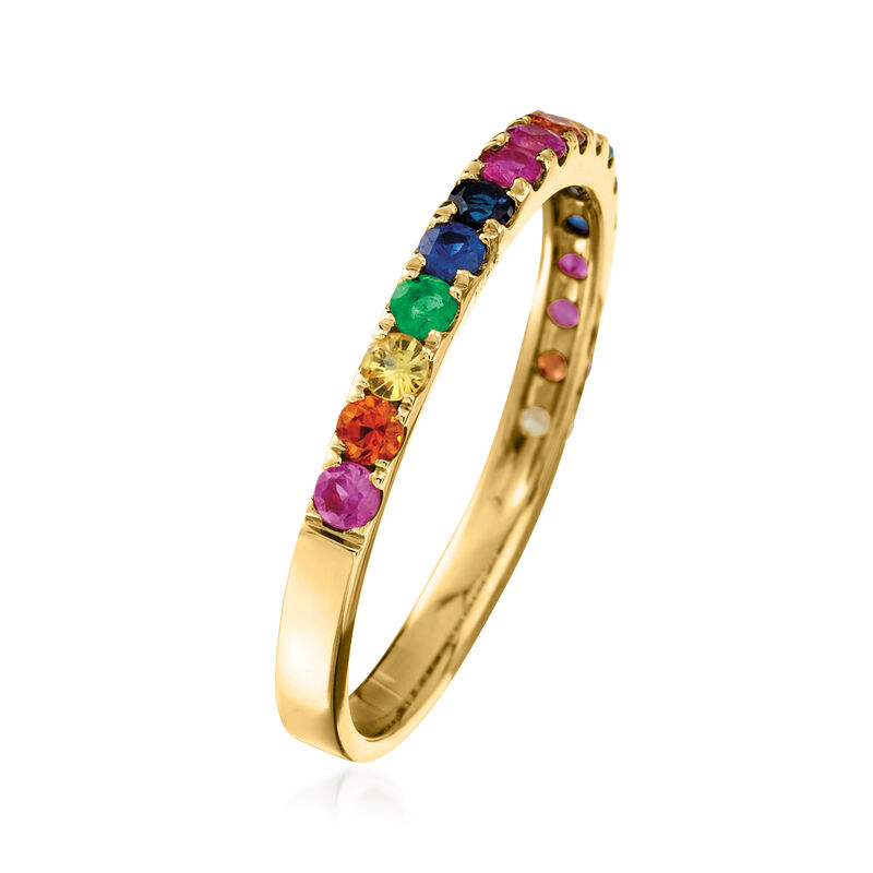 .56 ct. t.w. Mixed Gemstone Ring in 14kt Yellow Gold image number 1