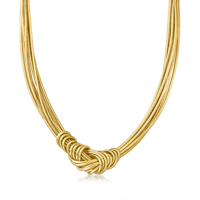 Italian Flex Knot Necklace with 18kt Gold Over Sterling Clasp image number 0