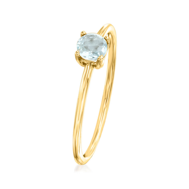 .20 Carat Aquamarine Ring in 14kt Yellow Gold image number 2
