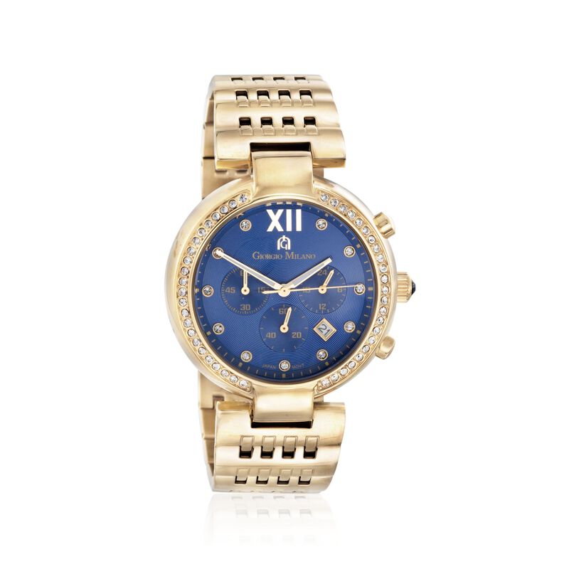 Giorgio Milano Women's 43mm Gold-Plated Stainless Steel Watch with Swarovski Crystals image number 0