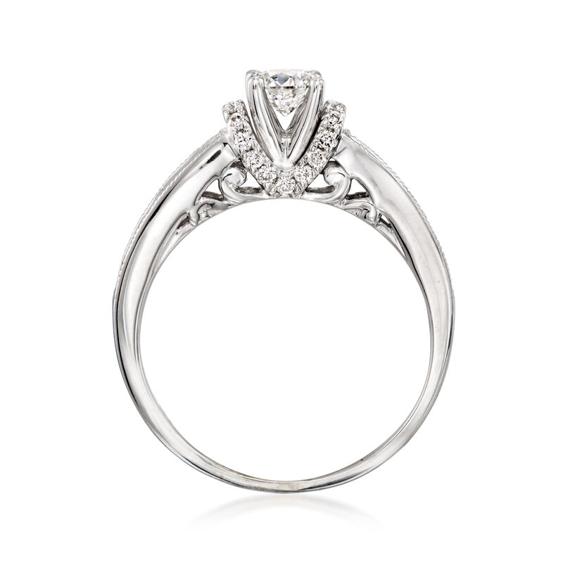 C. 2000 Vintage 1.15 ct. t.w. Diamond Ring in 14kt White Gold. Size 7.5 image number 3