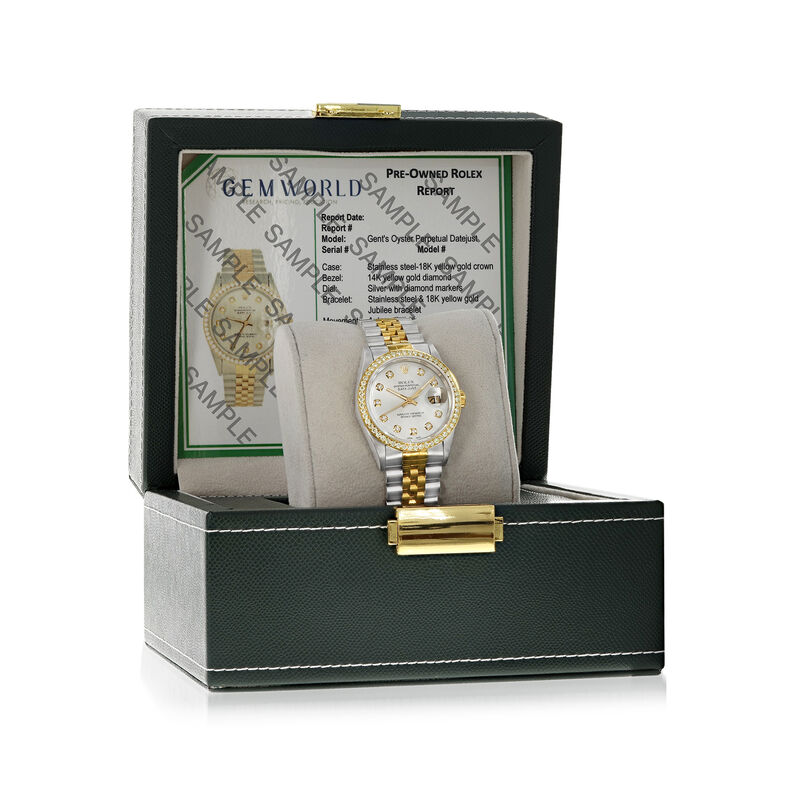 Pre-Owned Rolex Datejust Men's 36mm Automatic Stainless Steel Watch with 14kt and 18kt Yellow Gold  image number 3