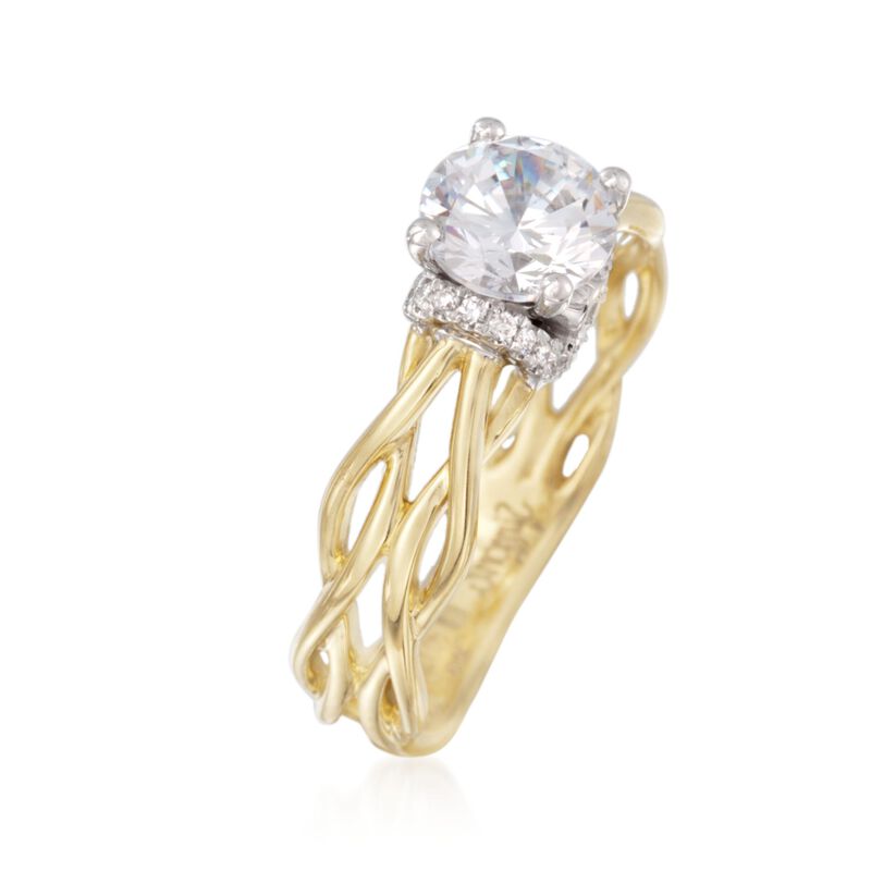Simon G. .13 ct. t.w. Diamond Engagement Ring Setting in 18kt Two-Tone Gold image number 1