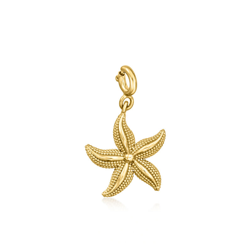 18kt Gold Over Sterling Starfish Charm image number 0