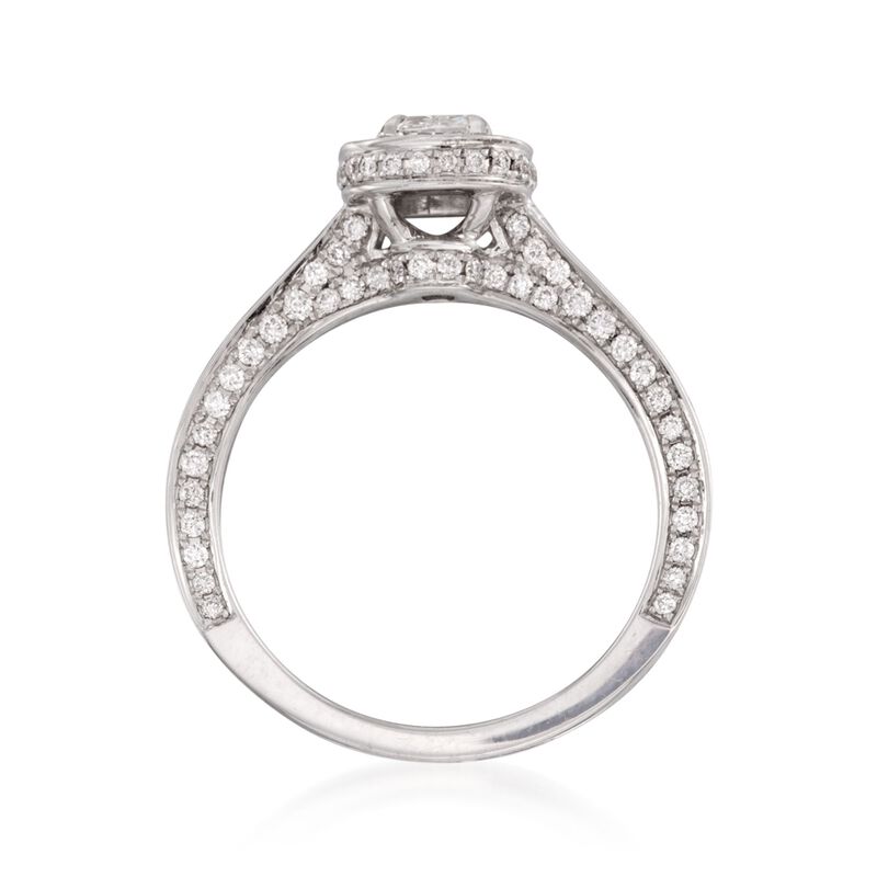 Henri Daussi 1.01 ct. t.w. Diamond Engagement Ring in 18kt White Gold image number 3