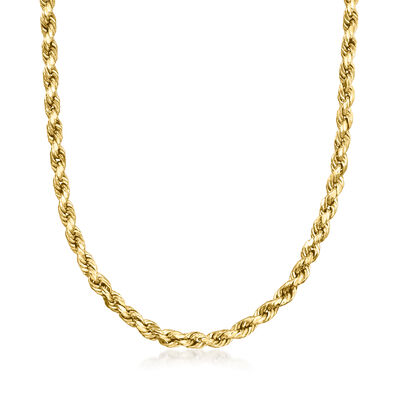 C. 1990 Vintage 10kt Yellow Gold Rope-Chain Necklace