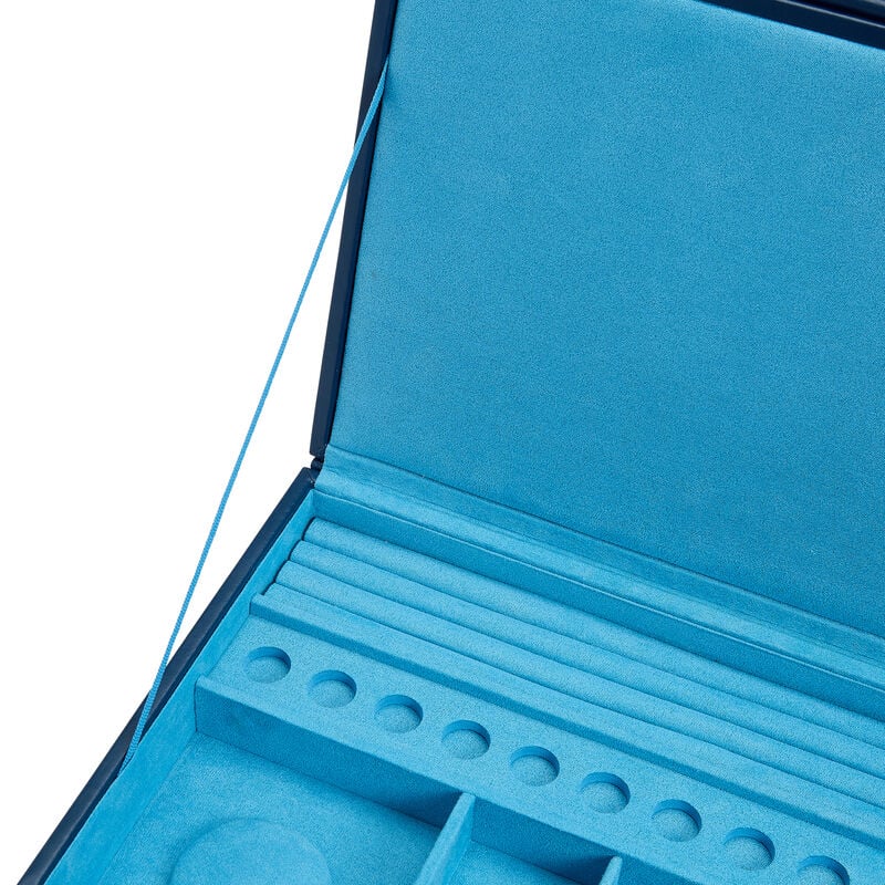 WOLF &quot;Sophia&quot; Indigo Leather Jewelry Box image number 2