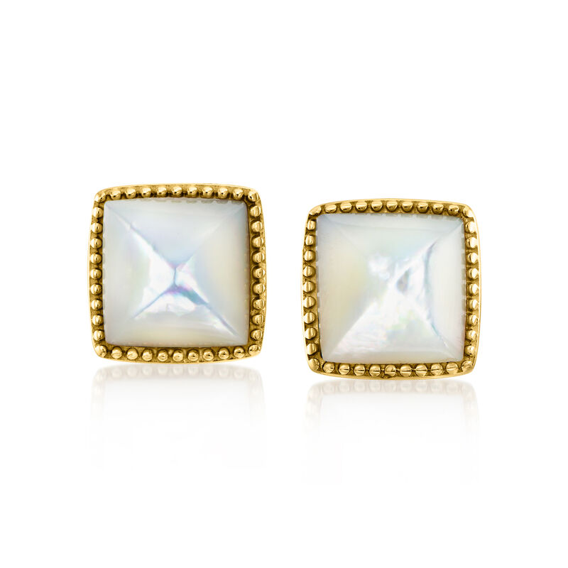 Mother-of-Pearl Earrings in 18kt Gold Over Sterling image number 0
