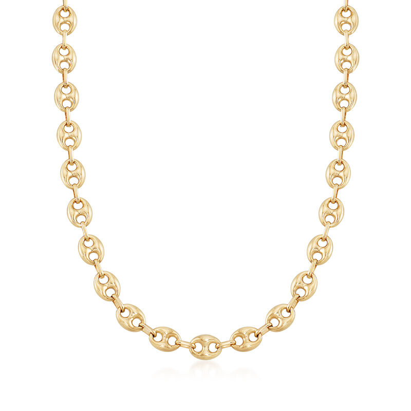 Italian 18k Yellow Gold Marine-Link Necklace Ross Simons - Main Image