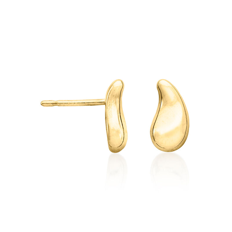 C. 2000 Vintage Tiffany Jewelry &quot;Elsa Peretti&quot; 18kt Yellow Gold Teardrop Earrings image number 0