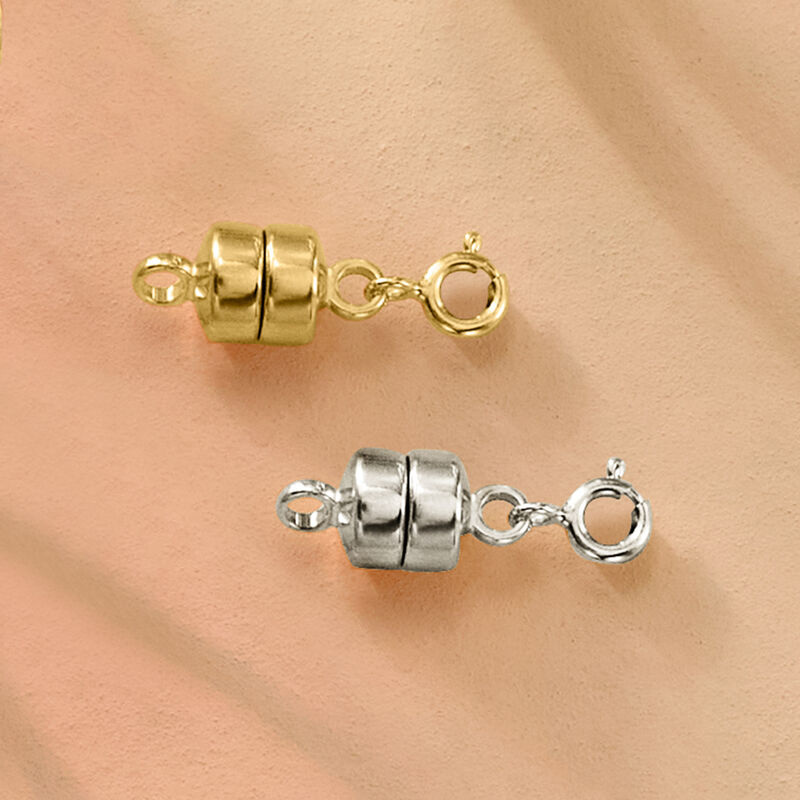 Italian 18kt Gold Over Sterling Magnetic Clasp Converter  image number 2
