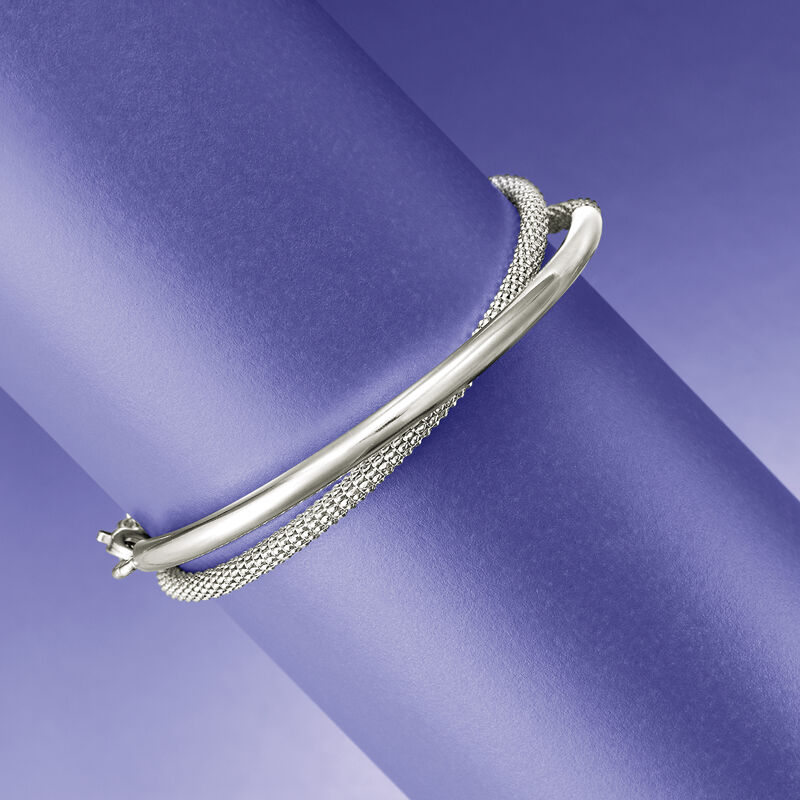 Italian Sterling Silver Wrap Bracelet image number 3