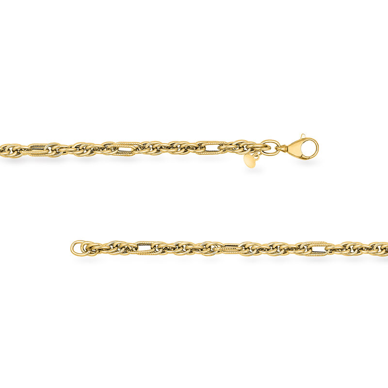 Italian 14kt Yellow Gold Twisted-Link Necklace. 18" image number 1