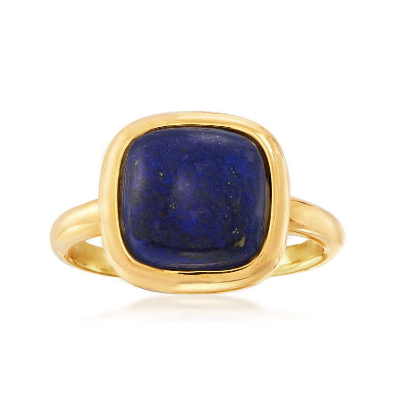 Square Lapis Ring in 18kt Gold Over Sterling image number 0