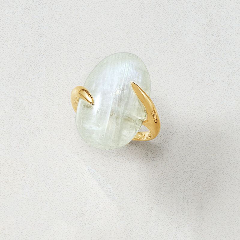 Moonstone Bypass Ring in 14kt Yellow Gold image number 3