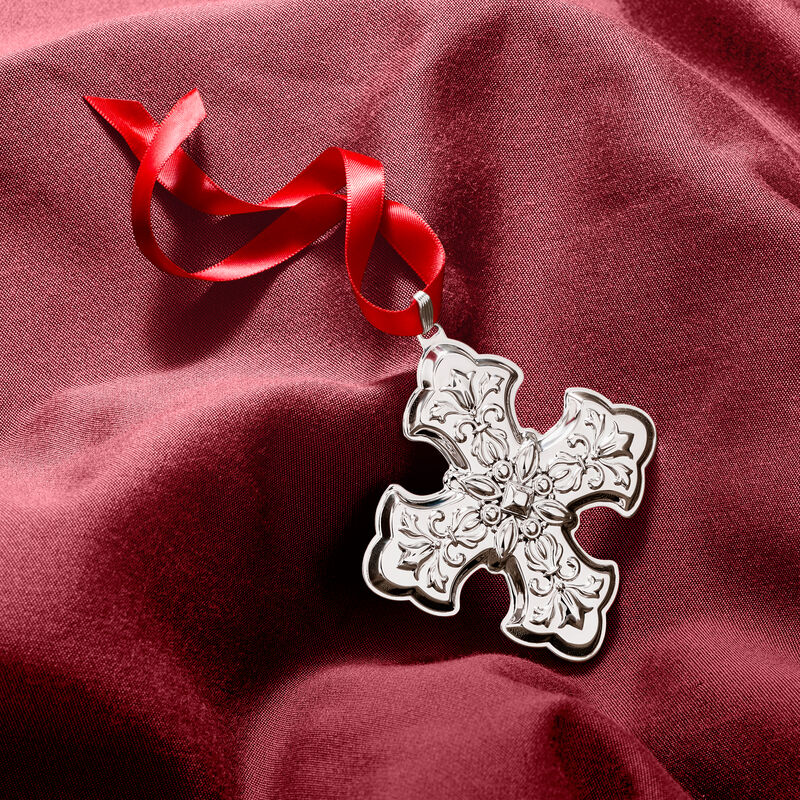 Reed & Barton 2025 Annual Sterling Silver Christmas Cross Ornament - 55th Edition image number 1