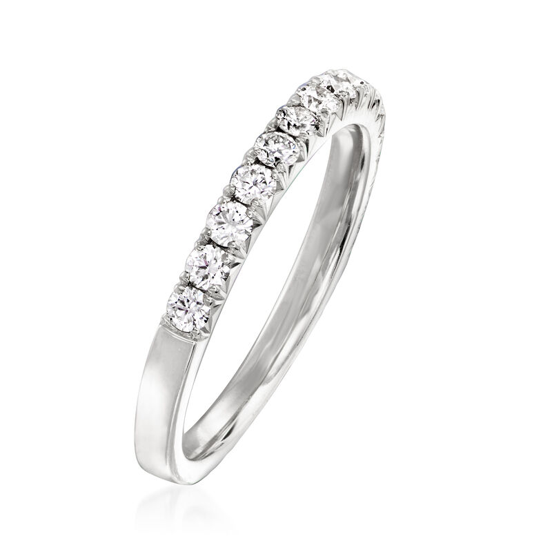 Henri Daussi .45 ct. t.w. Diamond Wedding Ring in 14kt White Gold image number 2