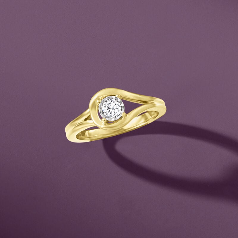 .25 Carat Diamond Loop Ring in 18kt Gold Over Sterling image number 4