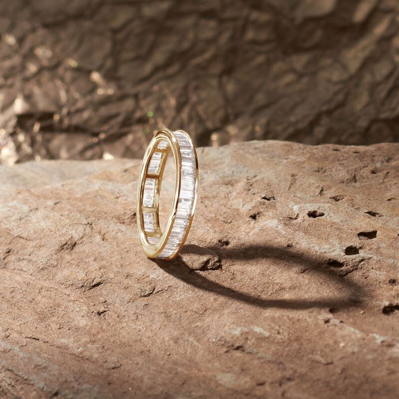 1.00 ct. t.w. Baguette Diamond Eternity Band in 14kt Yellow Gold image number 4