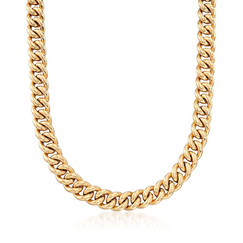 Italian 18kt Yellow Gold Curb-Link Necklace. 20&quot; image number 0