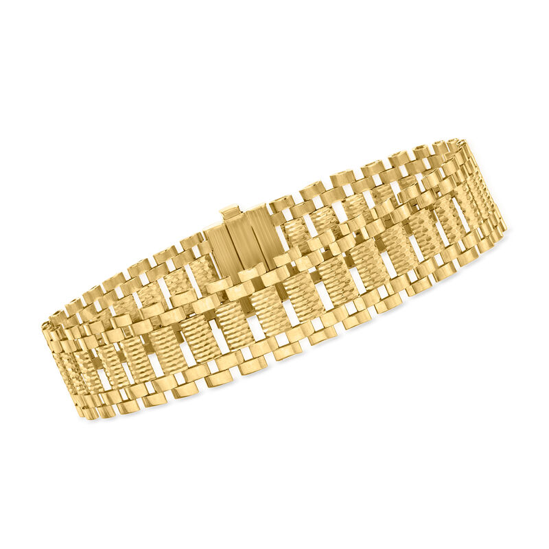 Men's 14kt Yellow Gold Presidential-Link Bracelet image number 0