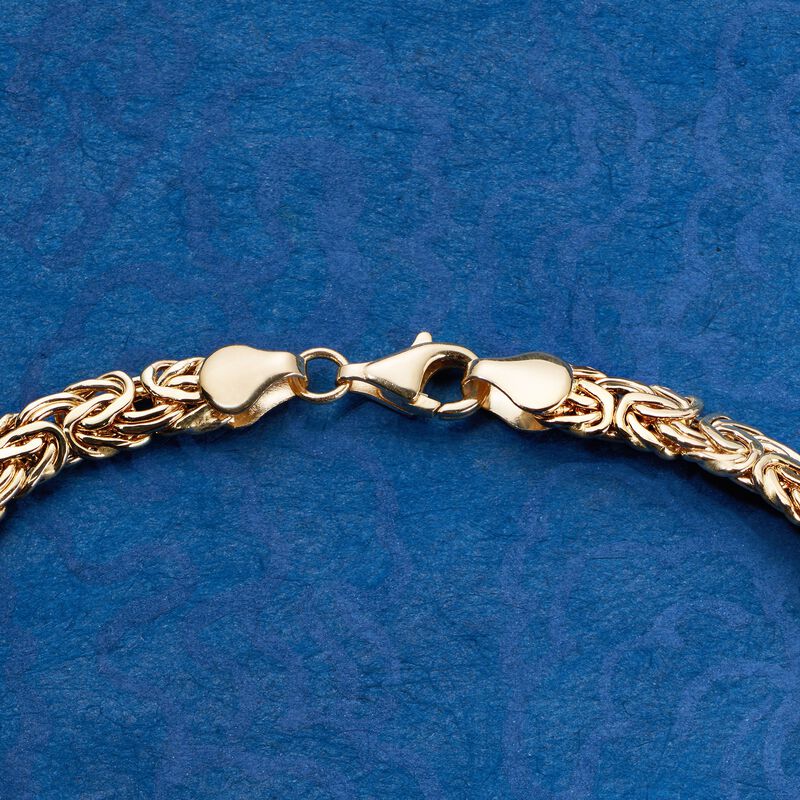 14kt Yellow Gold Byzantine Bracelet image number 3