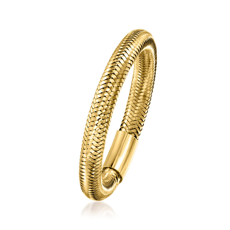 Italian 14kt Yellow Gold Mesh Ring image number 2