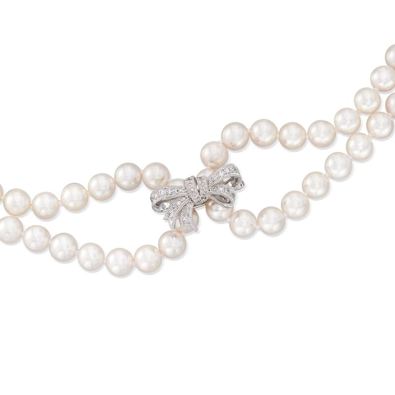 Mikimoto .35 ct. t.w. Diamond Bow Enhancer image number 1