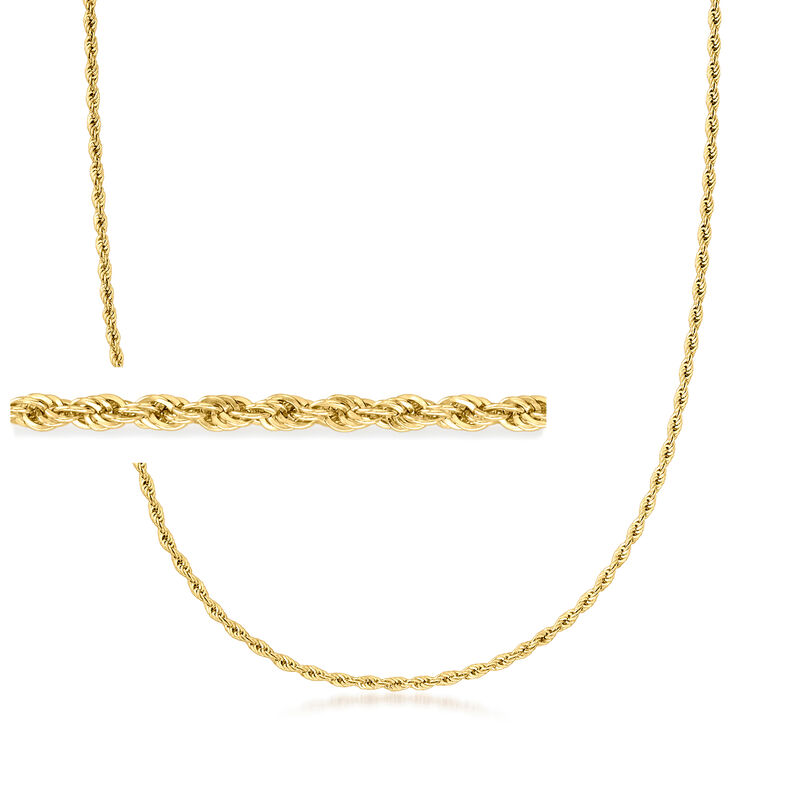 2mm 18kt Gold Over Sterling Rope-Chain Necklace image number 0
