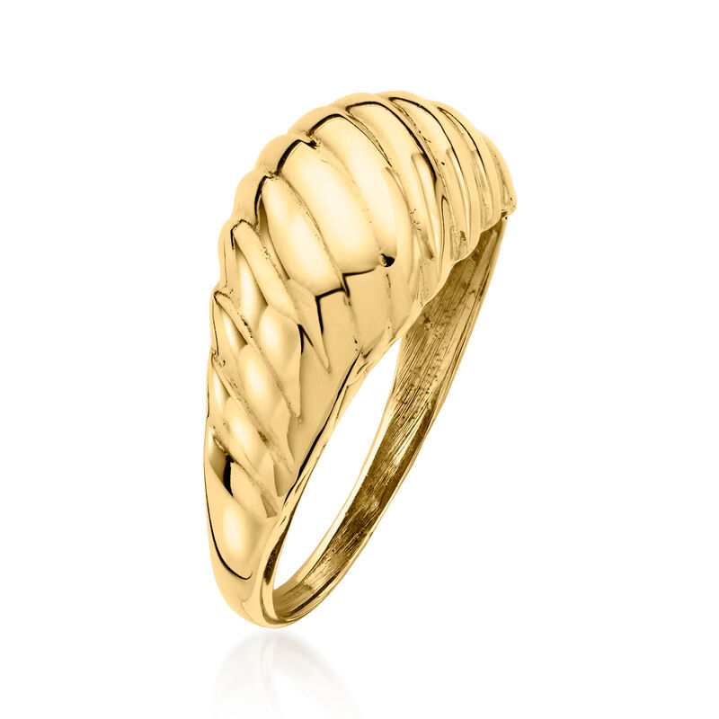 C. 1980 Vintage 14kt Yellow Gold Shrimp Ring image number 2