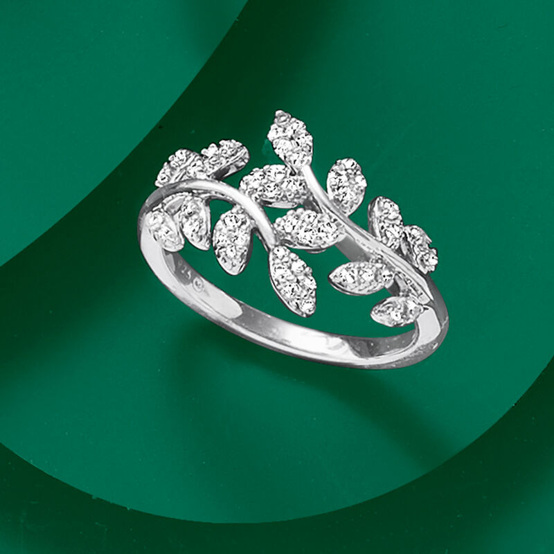 .33 ct. t.w. Diamond Vine Ring in Sterling Silver image number 5