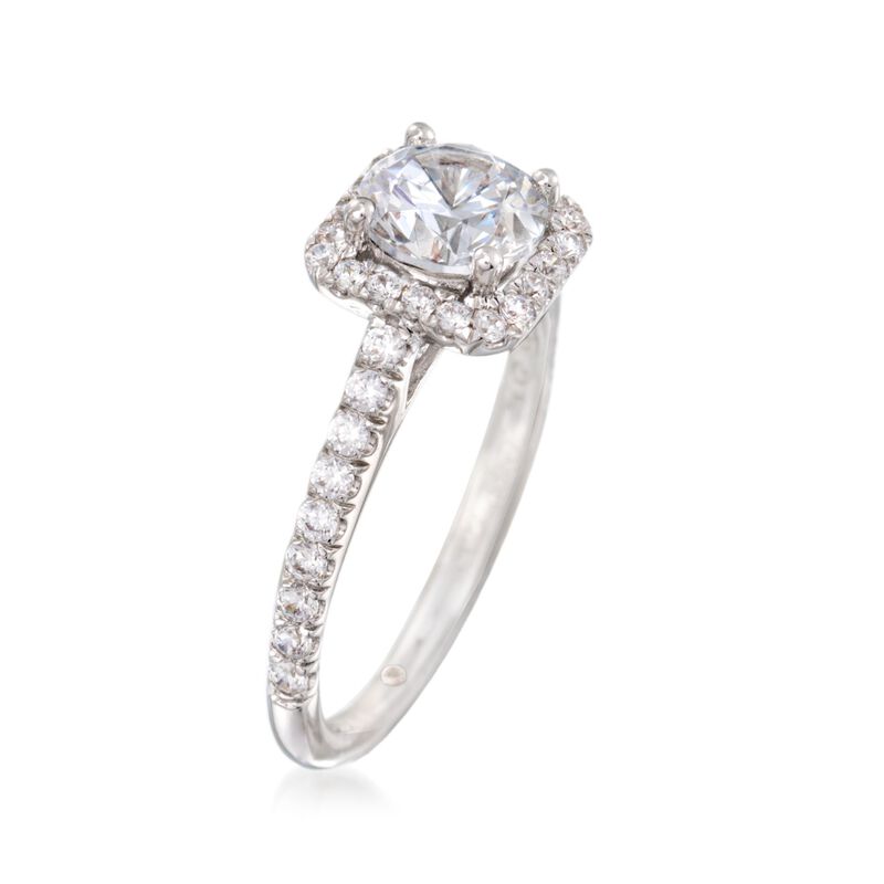 Gabriel Designs .45 ct. t.w. Diamond Square Halo Engagement Ring Setting in 14kt White Gold image number 1