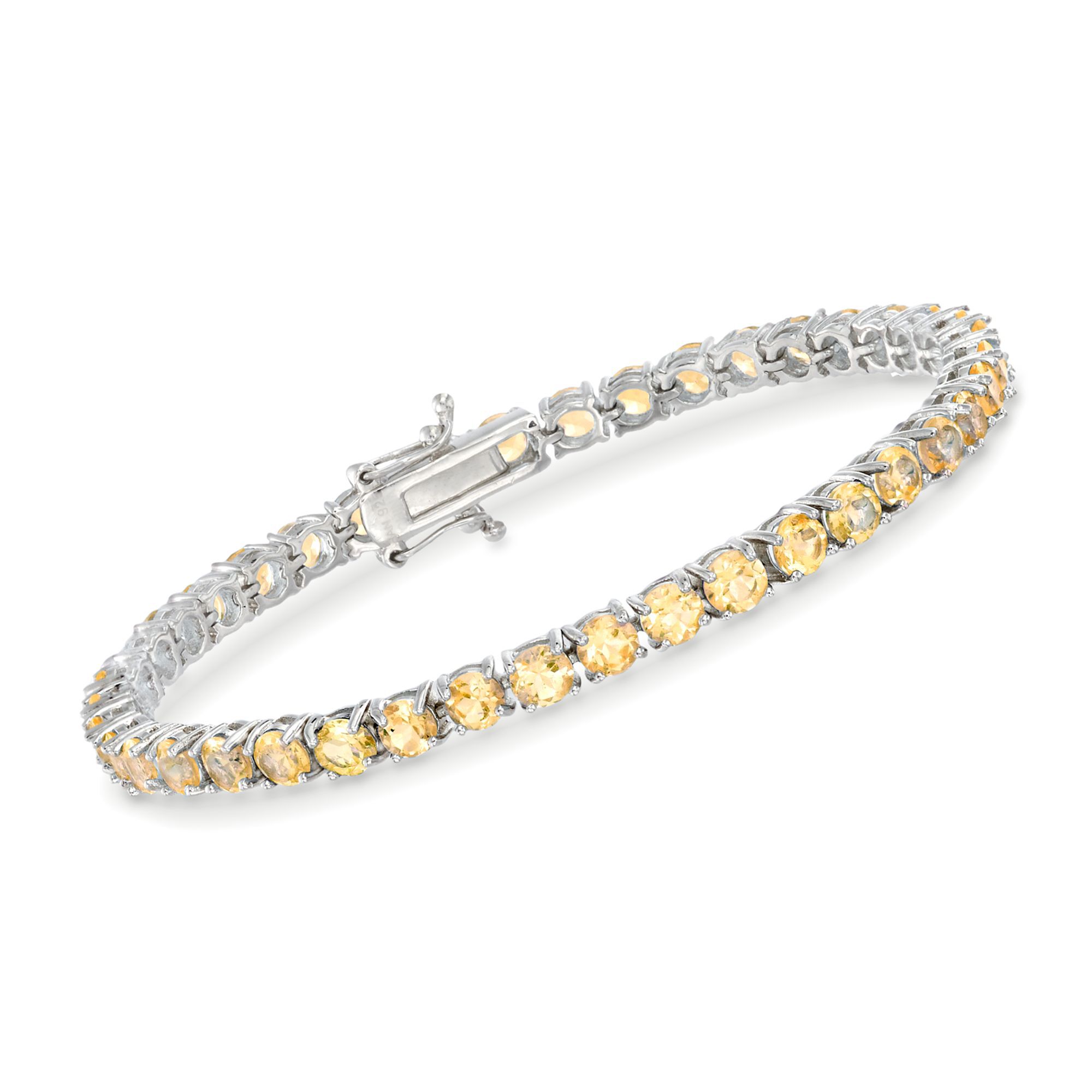 10.00 ct. t.w. Citrine Tennis Bracelet in Sterling Silver