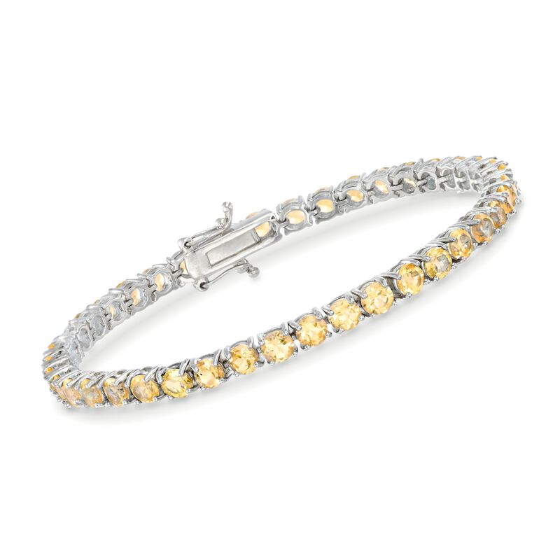 10.00 ct. t.w. Citrine Tennis Bracelet in Sterling Silver image number 0