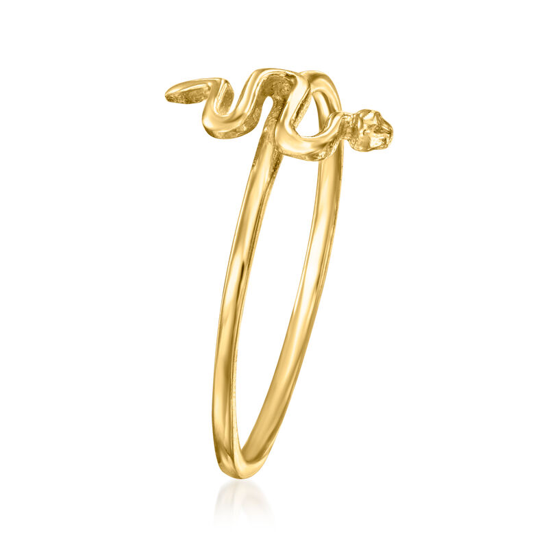 18kt Gold Vermeil Petite Snake Ring image number 2