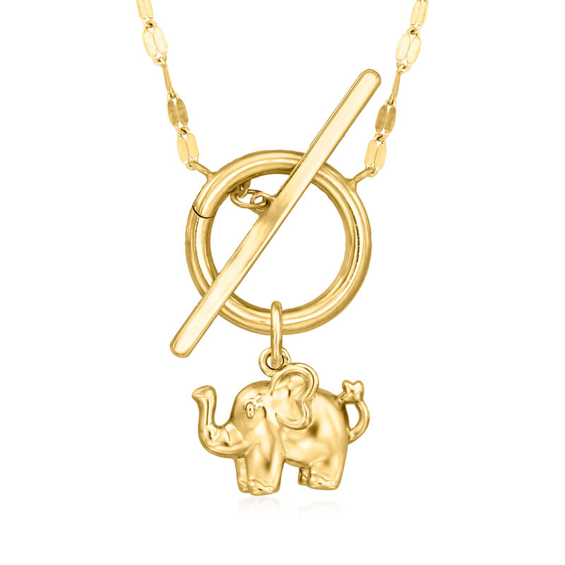14kt Yellow Gold Elephant Charm  image number 2