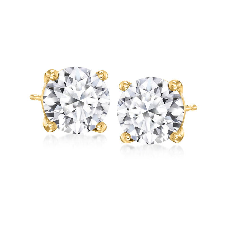 4.00 ct. t.w. Lab-Grown Diamond Stud Earrings in 14kt Yellow Gold  image number 0