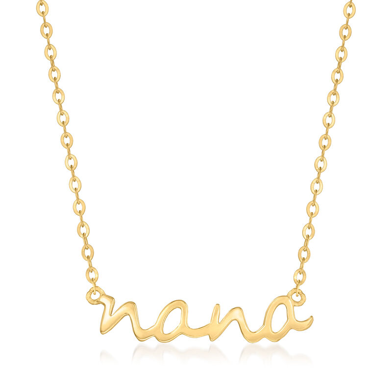 14kt Yellow Gold &quot;Nana&quot; Necklace. 16&quot; image number 1