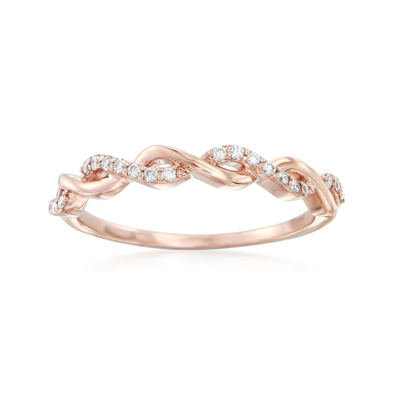 .12 ct. t.w. Diamond Twisted Ring in 14kt Rose Gold image number 0