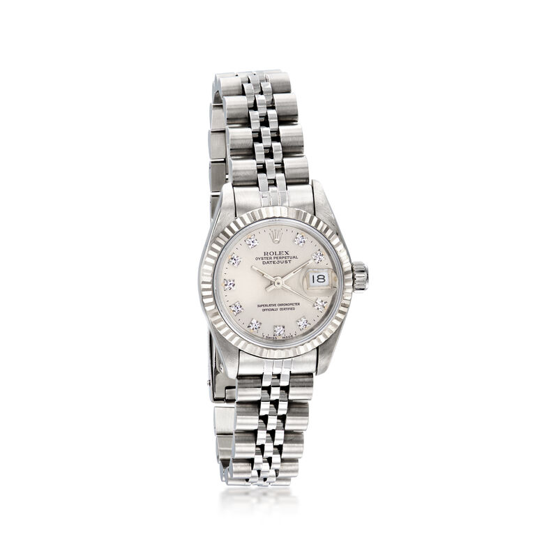 Pre-Owned Rolex Datejust Women's 26mm Automatic Stainless Steel and 18kt White Gold Watch image number 0