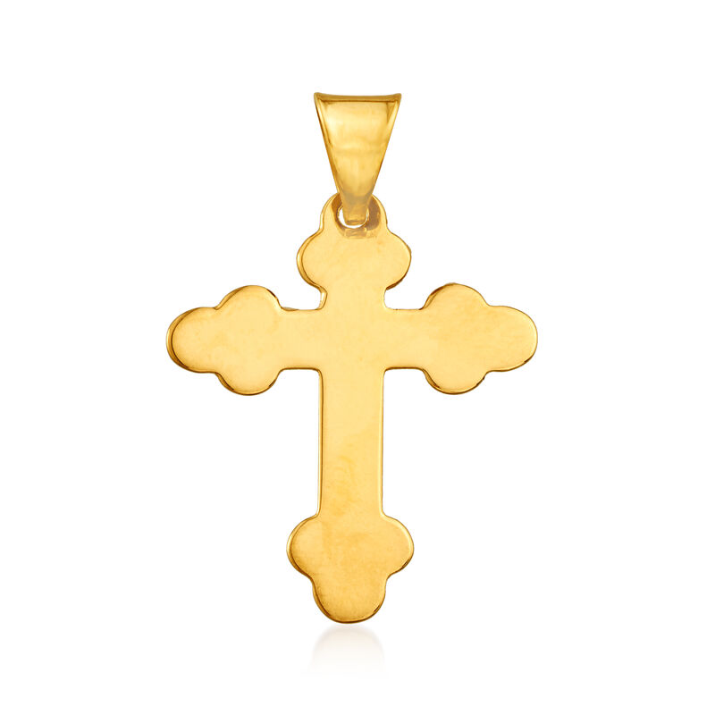 Italian 14kt Yellow Gold Cross Pendant image number 1