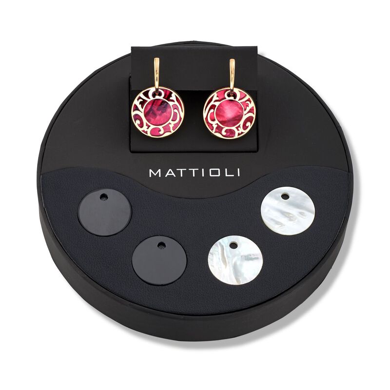 Mattioli &quot;Siriana&quot; 18kt Yellow Gold Earrings with Four Interchangeable Drops: 18kt Gold and Multi-Stone. 1 1/4&quot; image number 2